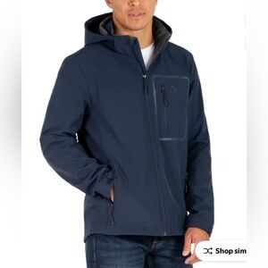 Gerry Men's Hooded Softshell Jacket - Navy M